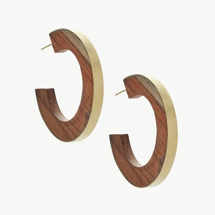 SOKO Earrings Gilded Paddle Hoop Earrings