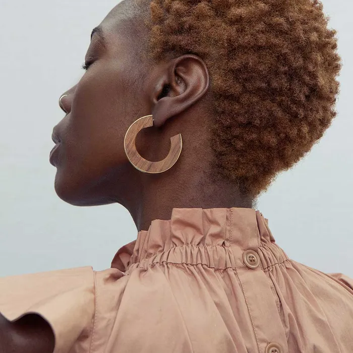 SOKO Earrings Gilded Paddle Hoop Earrings