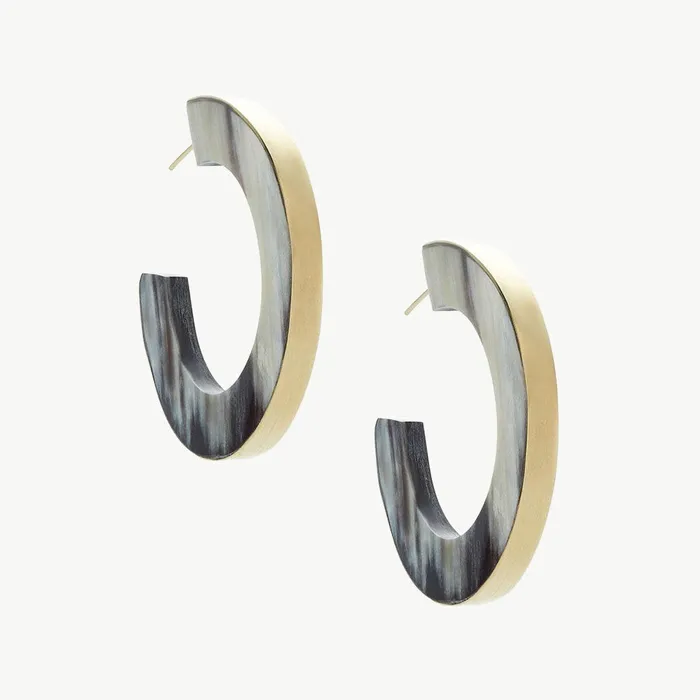 SOKO Earrings Gilded Paddle Hoop Earrings