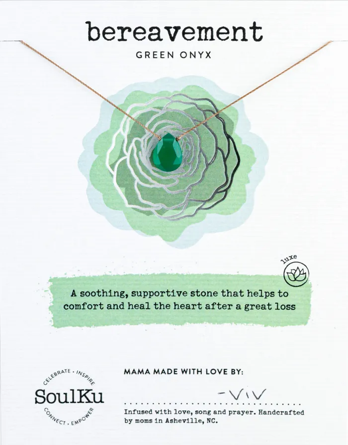 SoulKu Necklaces Green Onyx Luxe Necklace for Bereavement