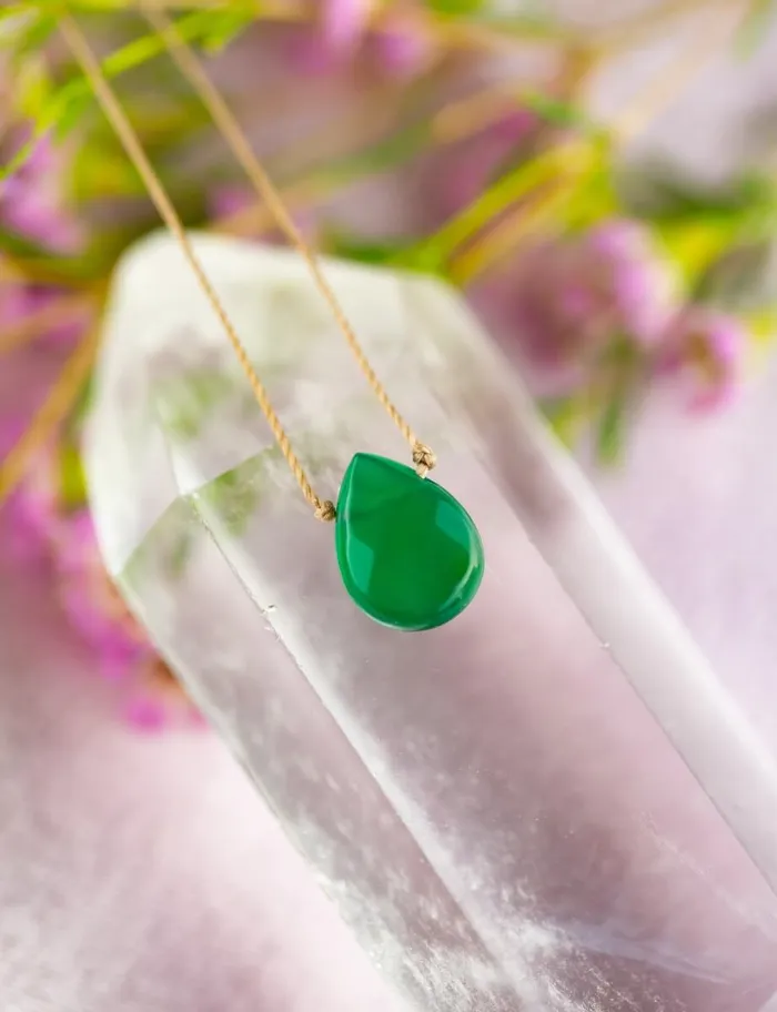 SoulKu Necklaces Green Onyx Luxe Necklace for Bereavement