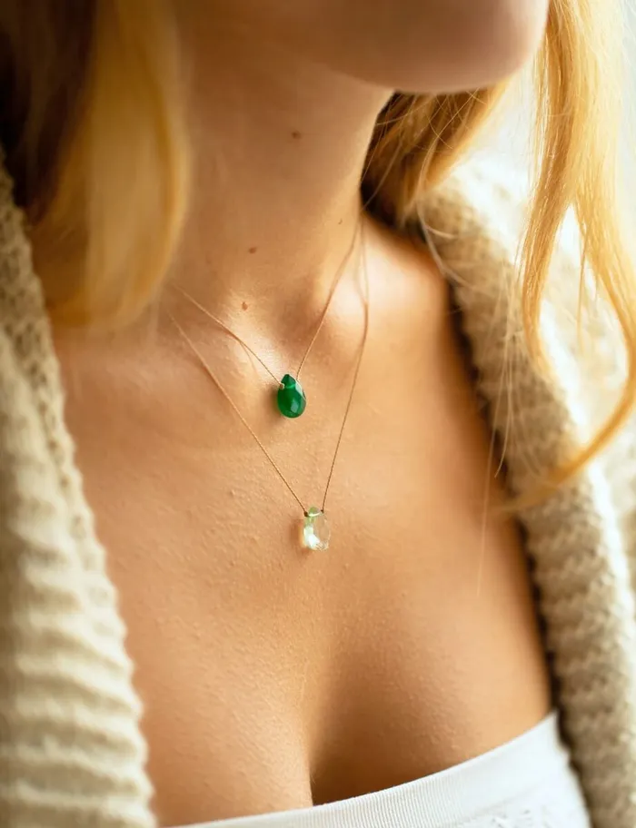 SoulKu Necklaces Green Onyx Luxe Necklace for Bereavement