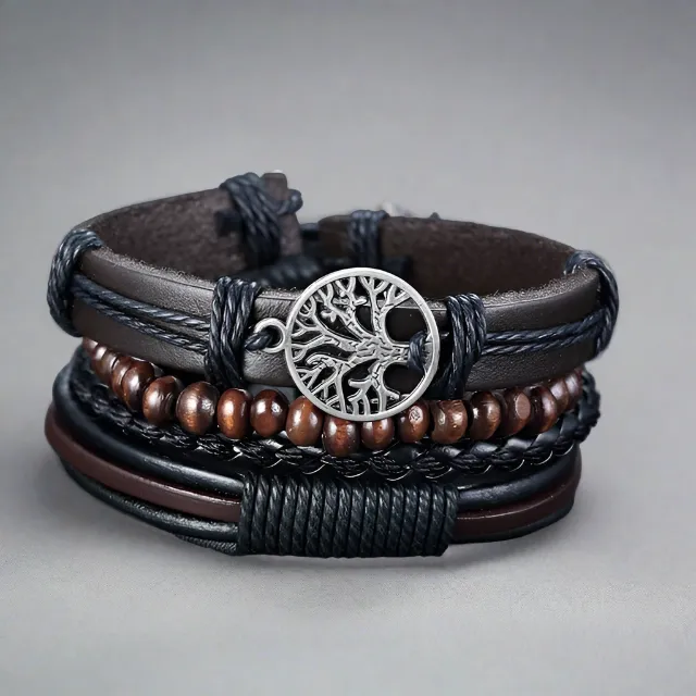 Viking Trinkets Bracelets Yggdrasil High Quality Leather Bracelet