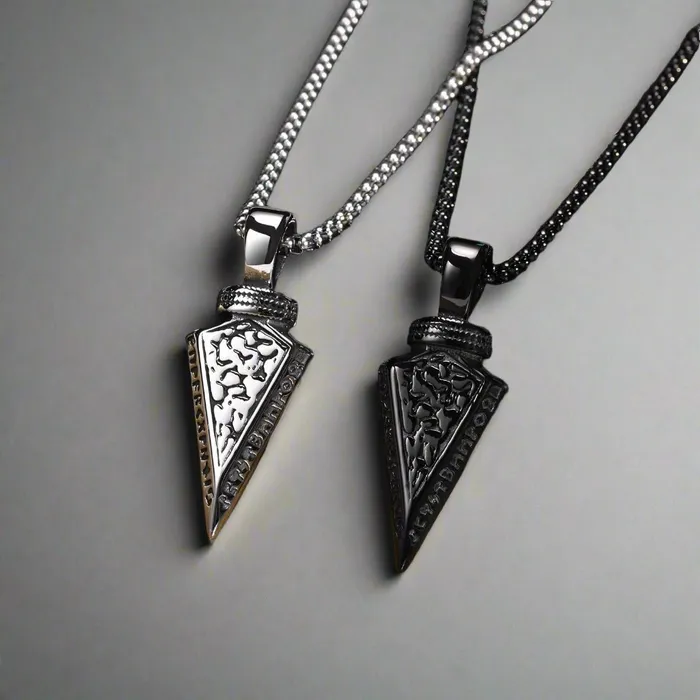 Viking Trinkets Necklaces Deathcall Chain Stainless Steel Arrow Necklace