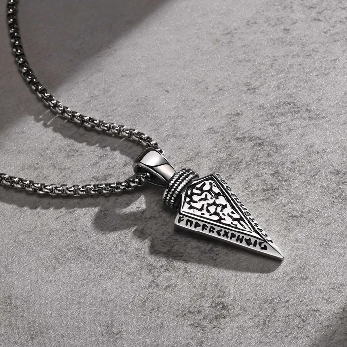 Viking Trinkets Necklaces Deathcall Chain Stainless Steel Arrow Necklace