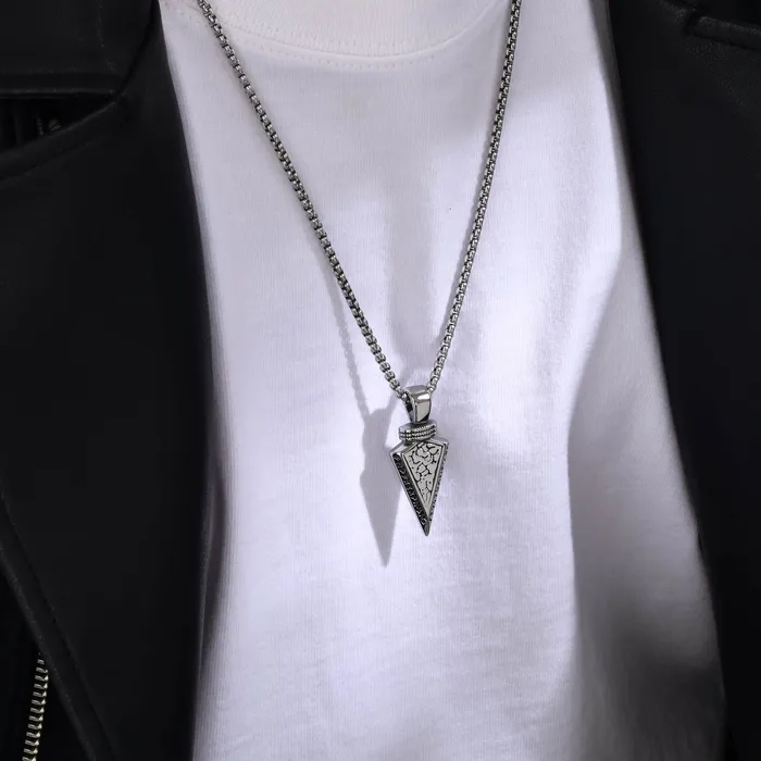 Viking Trinkets Necklaces Deathcall Chain Stainless Steel Arrow Necklace