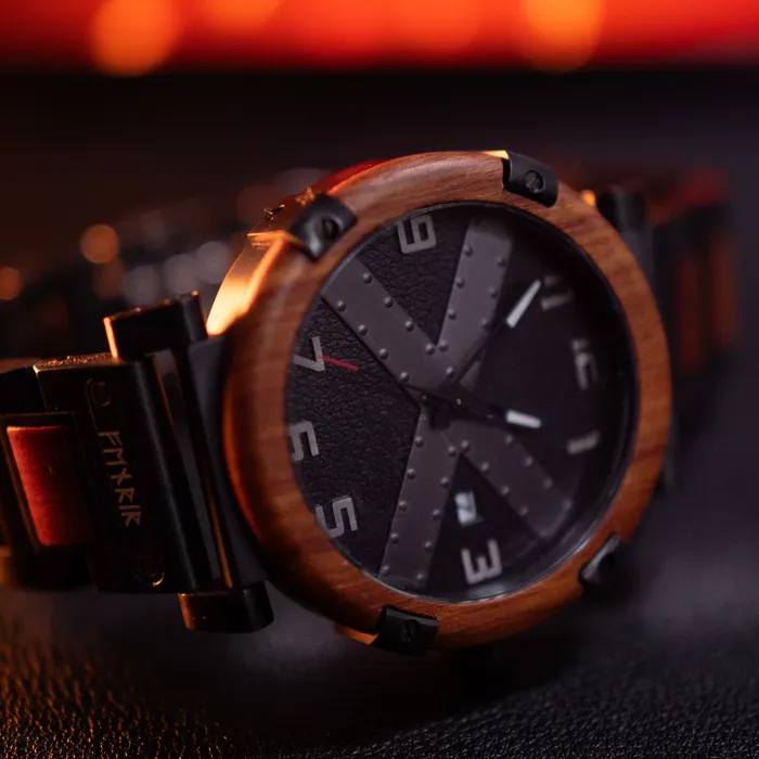Viking Trinkets Watches Bound In Chains Handcrafted Wooden Watch